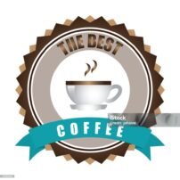coffee label design ,vector illustration